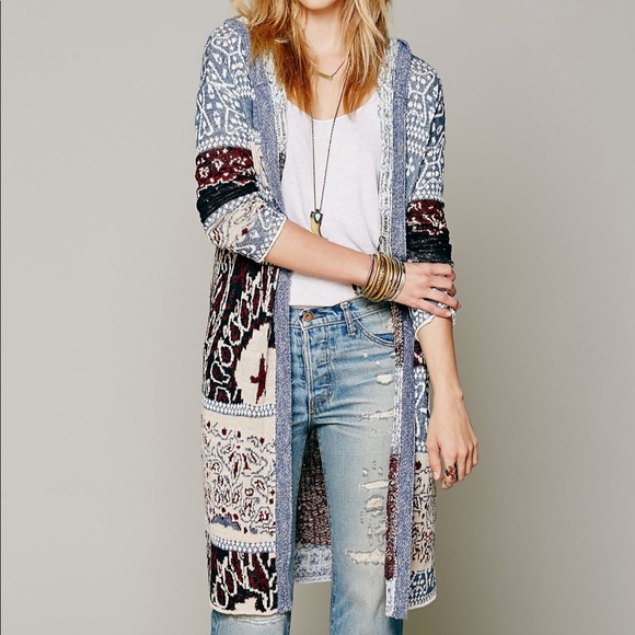 Free People Sweaters - NEW Free People Americana Hooded Cardigan